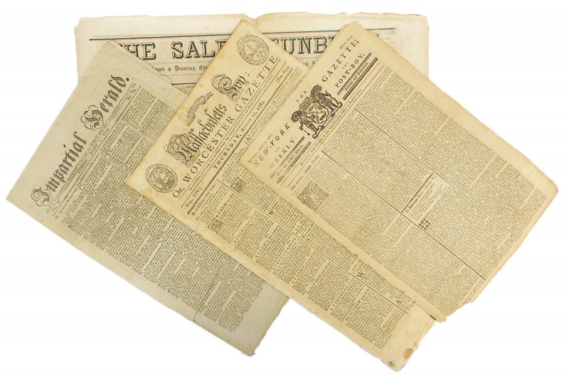 Early American Newspapers

[Newspapers]. FOUR AMERICAN NEWSPAPERS, 1768–1858. ...