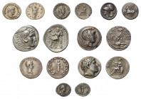 * Eine interessante Sammlung mit Antiken Münzen. Dabei 30 griechische 
Silbermünzen unter anderem mit Athene mit Eule, Alexander der Grosse und 
viele...