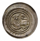 * Herzogtum Braunschweig-Lüneburg. Heinrich der Löwe, 1142-1195. Brakteat, 
Braunschweig. 0,76 g. Liegender Löwe nach links, den Kopf nach vorn gewand...