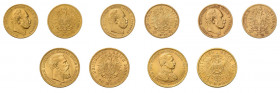 Deutsches Kaiserreich. Partie mit 23 Goldmünzen. Dabei 11 x 10 Mark u.a. mit 
Preussen Wilhelm I. 1877 C und 1879 C, 1888 A Friedrich III. sowie Württ...