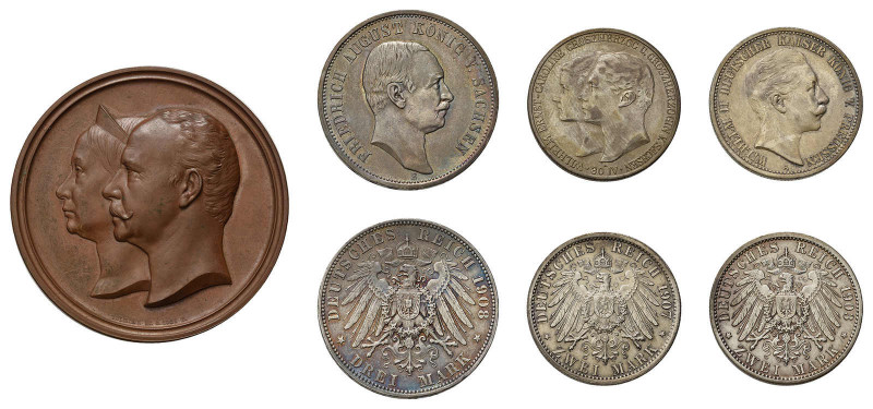 * Kleine Partie mit 26 Silbermünzen zu 2, 3 und 5 Mark des Deutschen Kaiser-
rei...