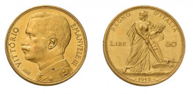 Königreich, Viktor Emanuel III., 1900 - 1946. 50 Lire 1912 R, Rom. 16,15 g. 
Fb. 27.