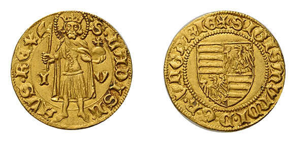 Ungarn, Sigismund (1387-1437), Goldgulden 1394-96, Fb 9, 3,56 g. Selten.