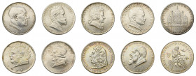 * Kleine Kollektion mit 10 Exemplaren 2 Schillingmünzen von Österreich in einer
Holzkassette mit Silbermünzen von Schubert bis Erlach (1928 bis 1937) ...