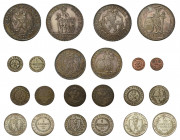 * Kanton Appenzell: Vollstände Sammlung von Kantonsmünzen Appenzell
Ausserrhoden. 4 Franken 1812 und 1816, 2 Franken 1812, ½ Franken 1809
in Silber so...