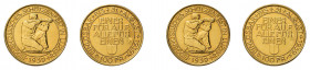 * 2 x 100 Franken 1939 auf das Eidgenössische Schützenfest in Luzern. 
Divo S 20; Fb. 506. Jeweils im Originaletui.
