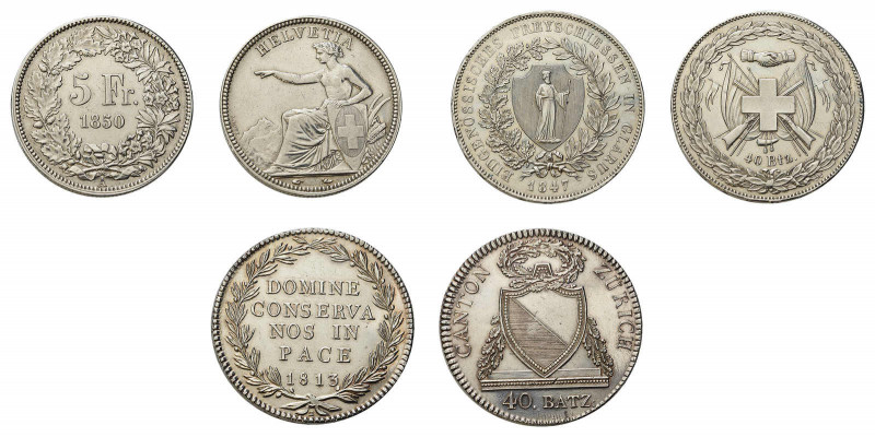 * Wertige Partie Münzen. Dabei Schützentaler Schweiz u.a. 1842 Chur, 1847 
Glaru...