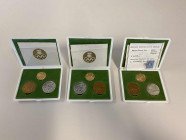 * Medaillen zur Olympiade 1964 in Tokyo. Dabei: 
3 Medaillen mit je einer Bronze, Silber und Goldmedaille (7,2g, 750er Gold),
in der Ausgabeschatulle,...