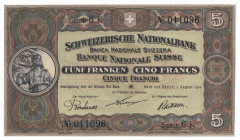 * Wertige Sammlung Schweizer Banknoten in 4 Alben von 5 bis 1000 Franken mit 
vielen seltenen Ausgaben. Dabei u.a. 5 Franken 10. August 1914, deutsche...
