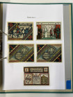 * Sammlung Notgeld Deutschland und Österreich mit gut erhaltenen und 
interessanten Scheinen sowie eine Banknotensammlung Deutsches Reich 
1914 bis 19...