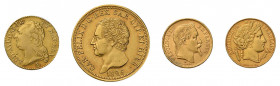 14 Goldmünzen. Dabei 20 Lire 1873 M Italien, 20 Francs 1877 Belgien, 2 x 
1 Sovereign Grossbritannien 1892 und 1966, 4 Dukaten 1915 und 10 Kronen 
191...