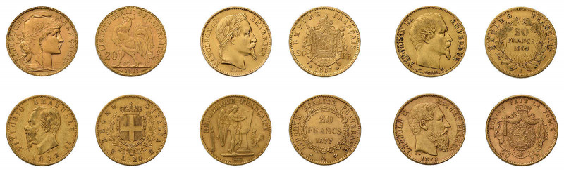 Umfangreiche Partie mit Goldmünzen von Belgien mit 20 Francs Stücken diverser
Ja...