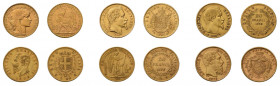 Umfangreiche Partie mit Goldmünzen von Belgien mit 20 Francs Stücken diverser
Jahrgänge sowie Frankreich mit 20 Francs Stücken diverser Jahrgänge und ...