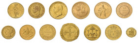 13 Goldmünzen Alle Welt. Dabei Sowjetunion 10 Rubel 1977, Italien 100 Lire 
1931, Frankreich 20 Francs 1893, USA 2/1 Dollar 1907, Frankreich 20 Francs...