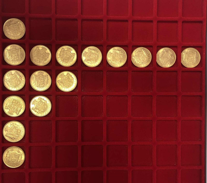 * 16 x 20 Kronen Dänemark unterschiedliche Jahrgänge von 1912-1917.