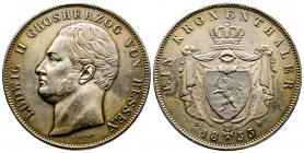 Hessen
Ludwig II 1830-1848
Kronentaler, Darmstadt, 1833, AG 29.55 g.
Ref : Dav. 701, J. 33, KM#298
Superbe