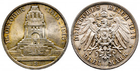 Sassonia, Friedrich Auguste III (1904-1918), 3 Marks 1913, AG 16,73 g., FDC