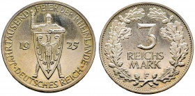 République de Weimar (1918-1933), 3 Marks, 1925 F, AG 14,70 g., FDC