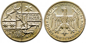 République de Weimar (1918-1933), 3 Marks, 1927 A "Marburg", AG 14,95 g., SUP+
