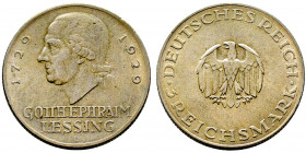 République de Weimar (1918-1933), 3 Marks, 1929 D "Lessiag", AG 14,97 g., SUP+