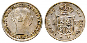Isabella II (1833-1868), 1 Real 1852, AG 1,25 g., presque Superbe