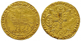Jean II le Bon 1350-1364
Mouton d'or, ND, AU 4.63 g. Ref : Fr. 280, Dup. 291, Lafaurie 294 Conservation : presque FDC
Traces de nettoyage