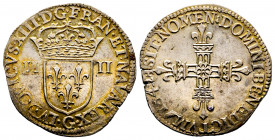 France, Louis XIII, 1/4 écu 1642, AG 9,6 g.,