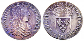 Louis XIV 1643-1715
1/12 Écu, Lyon, 1662 D, AG 2.27 g.
Ref : G. 115
TTB+