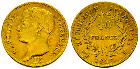 France, Premier Empire 1804-1814
40 francs, 1808 M, Toulouse, AU 12,81 g.
Ref : G.1083
TTB