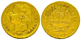 Premier Empire 1804-1814, 20 francs 1811 K Bordeaux, AU 6,43 g., Ref : G.1025 
TTB