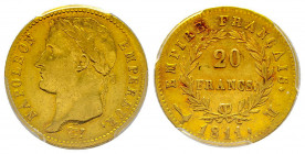 Premier Empire 1804-1814
20 Francs, Toulouse, 1811 M, AU 6.45 g.
Ref : G.1025, Fr.516
PCGS XF 45