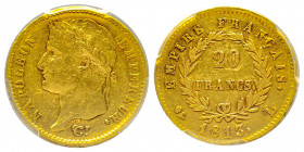 Premier Empire 1804-1814
20 Francs, Bayonne, 1813 L, AU 6.45 g.
Ref : G.1025
PCGS XF 45