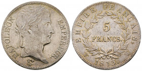 France, Napoléon Empereur, 5 Francs 1813 W Lille, AG 25,06 g., TTB