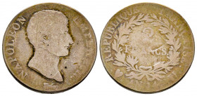 France, Napoléon Empereur, 2 francs AN 14 U Turin, AG 9,62 g., B