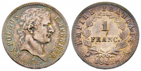 France, Napoléon Empereur, 1 franc 1812 A Paris, AG 5 g., SUP belle patine