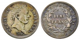 France, Napoléon Empereur, 1/2 franc 1810 A Paris, AG 2,40 g., SUP