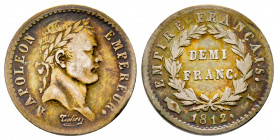 France, Napoléon Empereur, 1/2 francs 1812 I Limoges, AG 2,36 g., TTB
