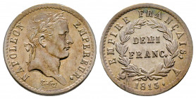 France, Napoléon Empereur, 1/2 Franc 1813 A Paris, AG 2,49 g., SUP