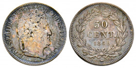 France, Louis Philippe I (1830-1848), 50 Cent., 1846 A, AG 2,52 g., FDC 
EX NGC MS63 MORRIS COLLECTION CERT N 4884149-011