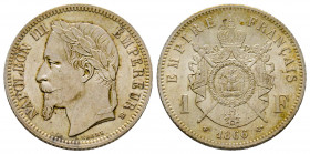 France, Napoléon III, tête laurée 1866 Paris, 1 franc AG 5 g., FDC