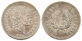 Italie, Napoli, Gioacchino Napoleon (1808-1815), 1 Lira 1813, AG 4,98 g., TTB