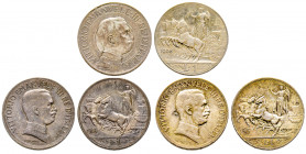 Italie, Savoia, Vittorio Emanuele III (1900-1943), 1 Lira 1908 TTB, 1915, 1916, AG 5 g., SUP