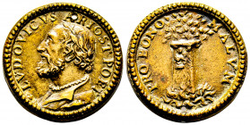 Italie, Ludovico Ariosto (poeta) 1508-1592, Médaille opus Pastorino de' Pastorini, AE 20,25 g., TTB trou