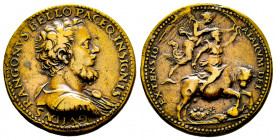 Italie, Guido Rangoni 1485-1539, Médaille en bronze, AE 10,54 g., TTB