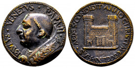 Italie, Paul II, Médaille Palazzo Venezia, Rome, 1465, AE 27,24 g. 33 mm, TTB
