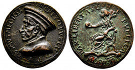Italie, Pisanello, 1380-1456, Cosimo de’ Medici, Médaille fusion AE 21 g., TTB
traces sur la tranche