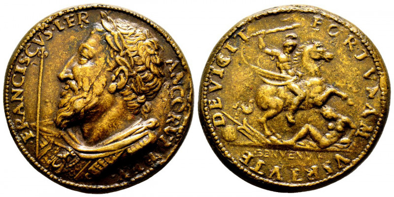 Italie, Benvenuto Cellini 1500-1571, Médaille en bronze au nom de François I (15...