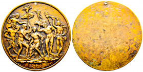 Italie, Giovanni delle Corniole 1470-1516, Plaque uniface Arianna à Naxos opus : Maestro I0 F F, AE 31 g.,57 mm
Ref : Bargello 122 – 125
petit trou ...