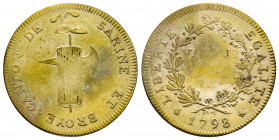 Canton de Sarine et Broye (Fribourg), 42 kreuzer, 1798, AG 6,67 g., SUP