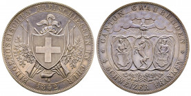 Canton de Grisons
40 franken, Chur, 1842, Tir Fédéral, AG 28.25 g.
Ref : HMZ.1340a presque FDC